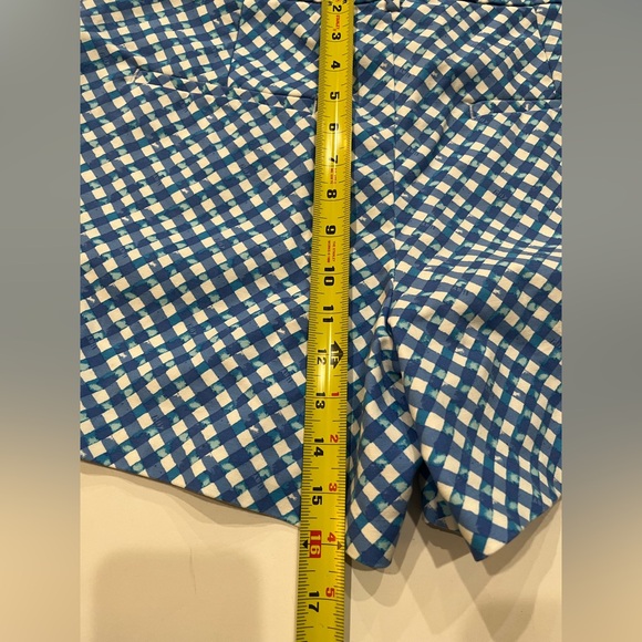 Lilly Pulitzer Boca Blue & White Checkered Gretchen Shorts Sz. 14 - Picture 12 of 12